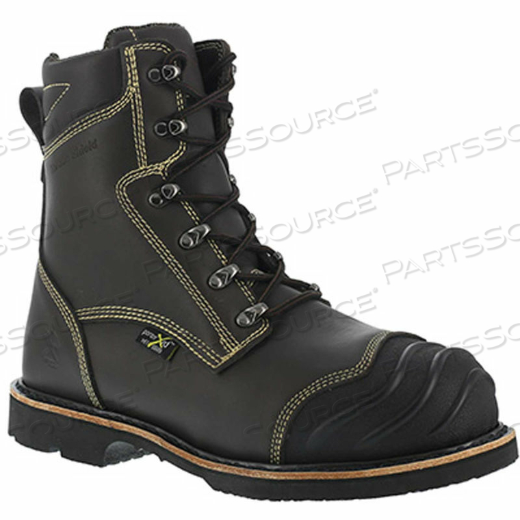 IA0120-1 10" HEAT RESISTANT INTERNAL MET WORK BOOT COMP. TOE, MEN'S SZ 14 W WIDE, DRK BRN 