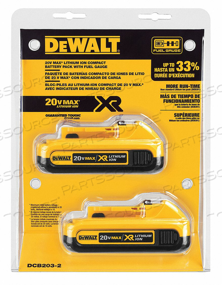 BATTERY 20V 2.0AH LI-ION PK2 by DeWalt BATTERY 20V 2.0AH LI-ION PK2 by DeWalt