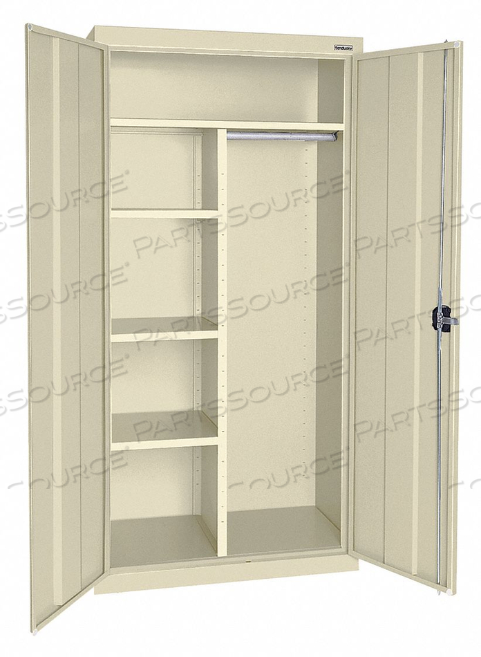 COMBO WARDROBE CABINET 72 H 36 W PUTTY by Sandusky Lee Cabinets