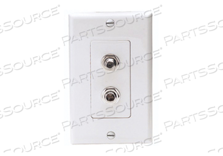 1/4" PHONE JACK TV WALL RECEPTACLE, CATV (F) EXT, HOME RUN, 0 DB ISOLATION by Crest Healthcare