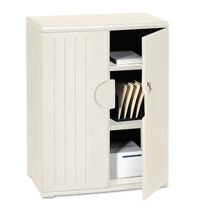 ROUGH N READY STORAGE CABINET, TWO-SHELF, 36W X 22D X 46H, PLATINUM by Iceberg Enterprises