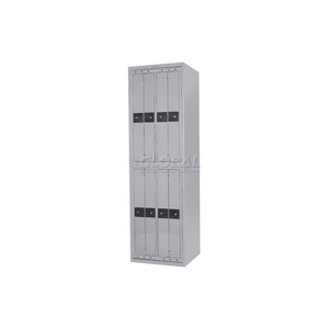 8 DOOR HANGING GARMENT LOCKER W/CAM LOCK, 23-15/16"WX21-7/16"DX84-1/2"H, GRAY, ASSEMBLED by Penco Products