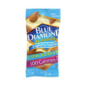 LOW SODIUM LIGHTLY SALTED ALMONDS, 1.5 OZ BAG, 42 BAGS/BOX by Blue Diamond