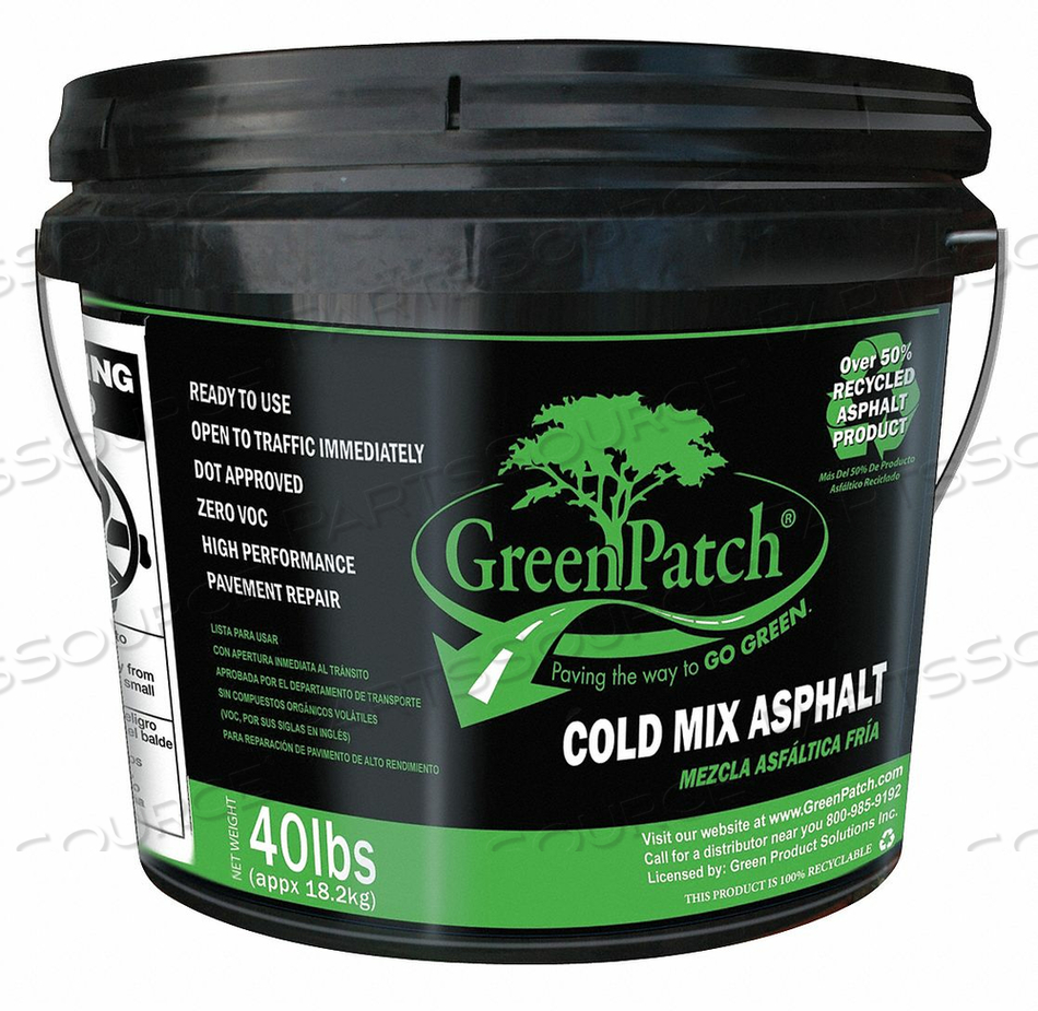 PAVEMENT REPAIR PATCH 40 LB. PAIL by Greenpatch PAVEMENT REPAIR PATCH 40 LB. PAIL by Greenpatch