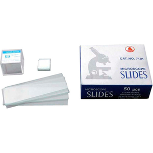 AMSCOPE 50 PCS. PRE-CLEANED BLANK GLASS MICROSCOPE SLIDES AND 100 PCS. SQUARE COVER SLIPS by United Scope