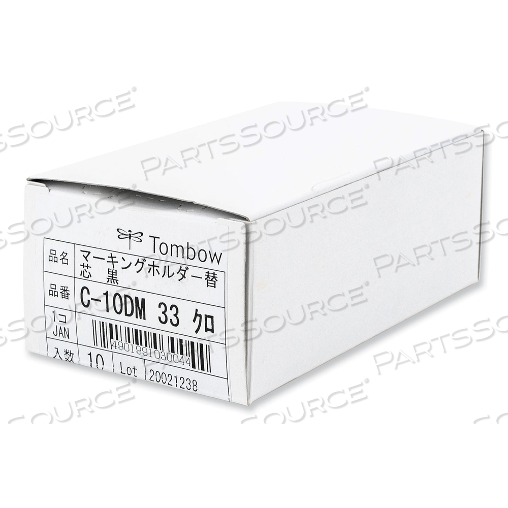 MECHANICAL WAX-BASED MARKING PENCIL REFILLS. 4.4 MM, BLACK by Tombow