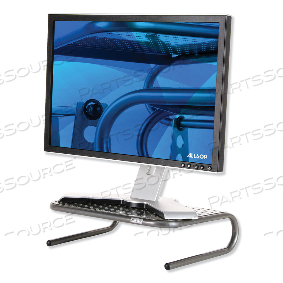 METAL ART JR. MONITOR STAND, 14.75" X 11" X 4.25", BLACK, SUPPORTS 40 LBS by Allsop