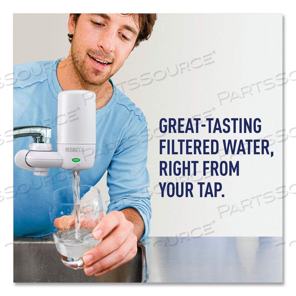 ON TAP FAUCET WATER FILTER SYSTEM, WHITE by Brita ON TAP FAUCET WATER FILTER SYSTEM, WHITE by Brita