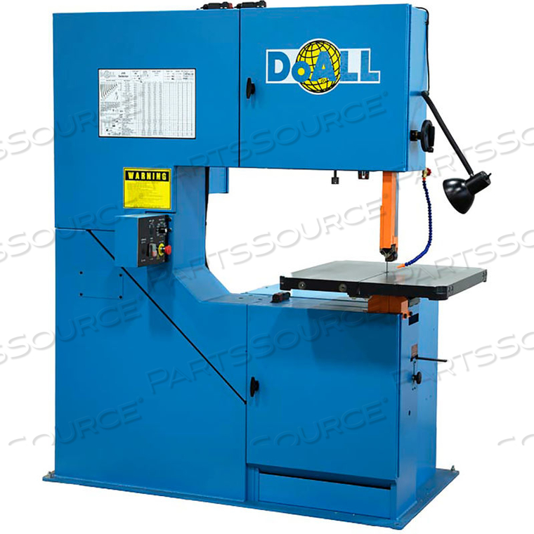 VERTICAL CONTOUR BAND SAW, 36" X 13" CUTTING CAPACITY, 208V, 5 HP, 3-PH. 