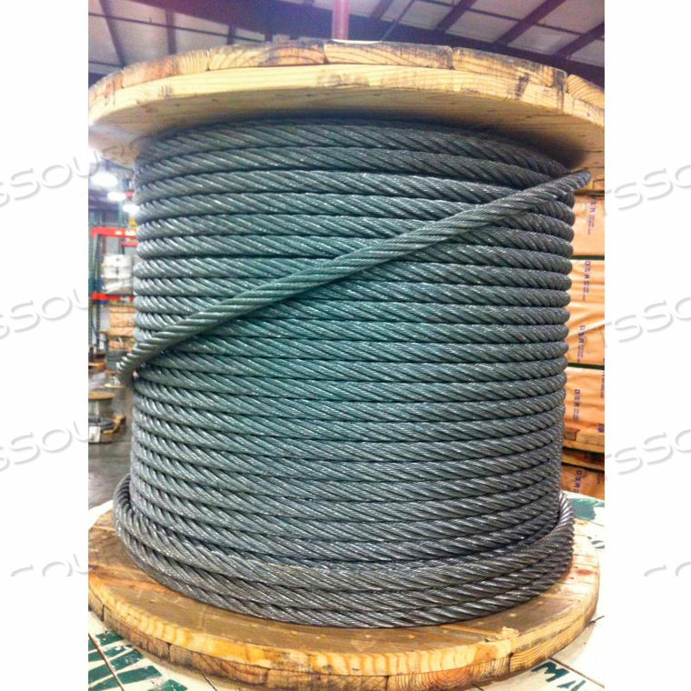 250' 5/8" DIA. 6X19 IMPROVED PLOW STEE GALVANIZED WIRE ROPE by Southern Wire