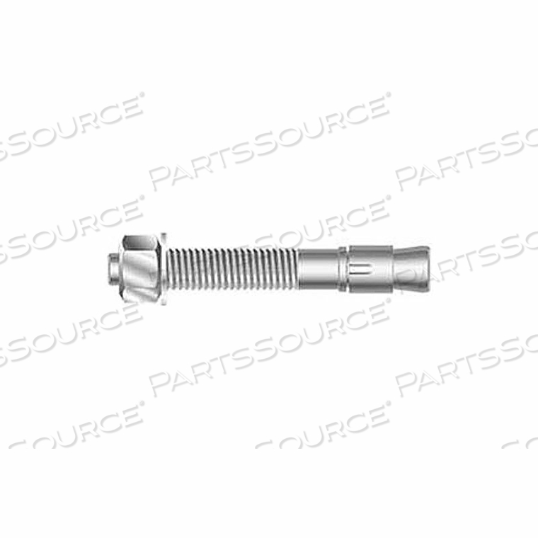 1/4" X 4" STUD WEDGE ANCHOR - 304 STAINLESS STEEL - PKG OF 100 