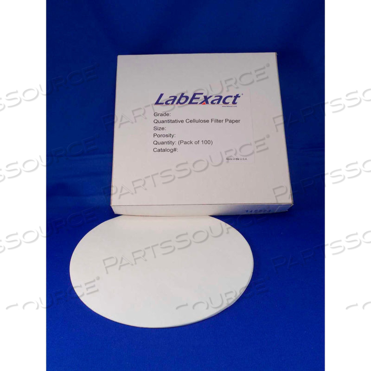 CFP42 2.5UM QUANTITATIVE CELLULOSE FILTER PAPER, ASHLESS, 12.5CM, 100/PK by Labexact CFP42 2.5UM QUANTITATIVE CELLULOSE FILTER PAPER, ASHLESS, 12.5CM, 100/PK by Labexact