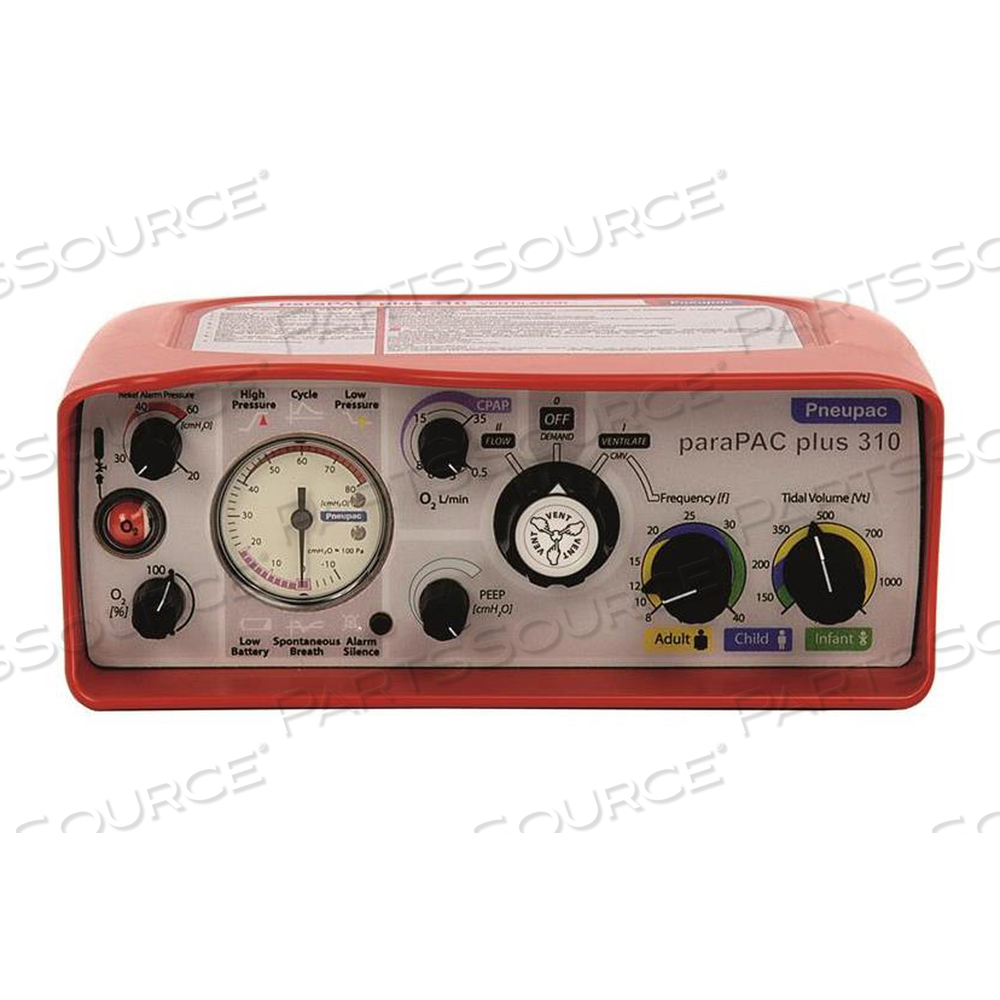 PARAPAC PLUS KIT WITH INTERNAL PEEP AND CPAP - AMERICA by Smiths Medical PARAPAC PLUS KIT WITH INTERNAL PEEP AND CPAP - AMERICA by Smiths Medical