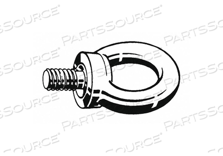 MACHINERY EYE BOLT, WITH SHOULDER, STEEL, PLAIN, M20-2.50 THREAD SIZE, 30 MM THREAD LG, C15E by Fabory