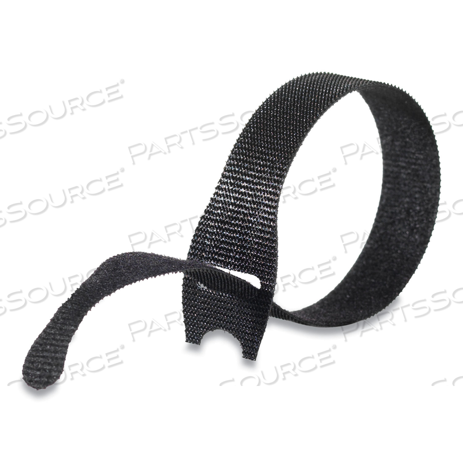 ONE-WRAP PRE-CUT THIN TIES, 0.5" X 8", BLACK by Velcro