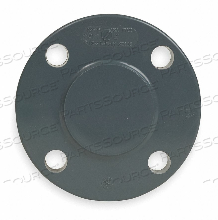 BLIND FLANGE, 3 IN FITTING PIPE SIZE, SCHEDULE 80, 150 PSI, GRAY, 15/16 IN OVERALL LG by GF Piping Systems
