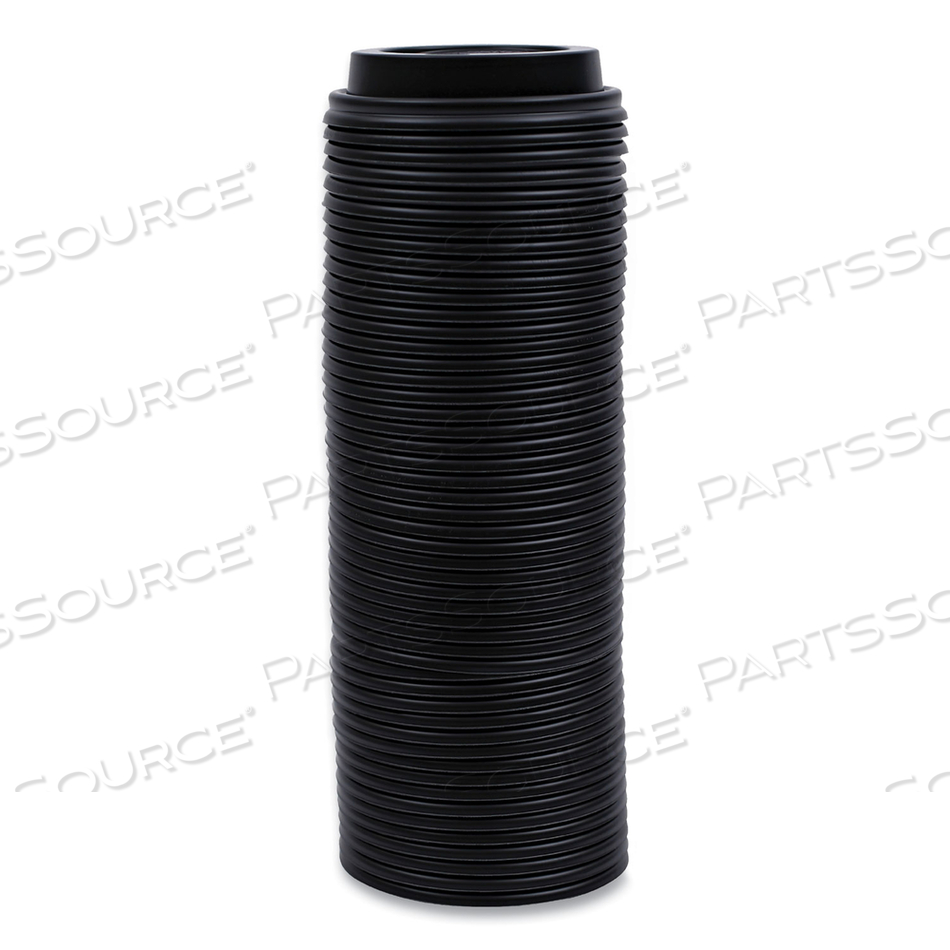 DISPOSABLE HOT CUP LID, FOR 10 OZ_12 OZ_16 OZ_20 OZ CUP CAPACITY, BLACK by Boardwalk
