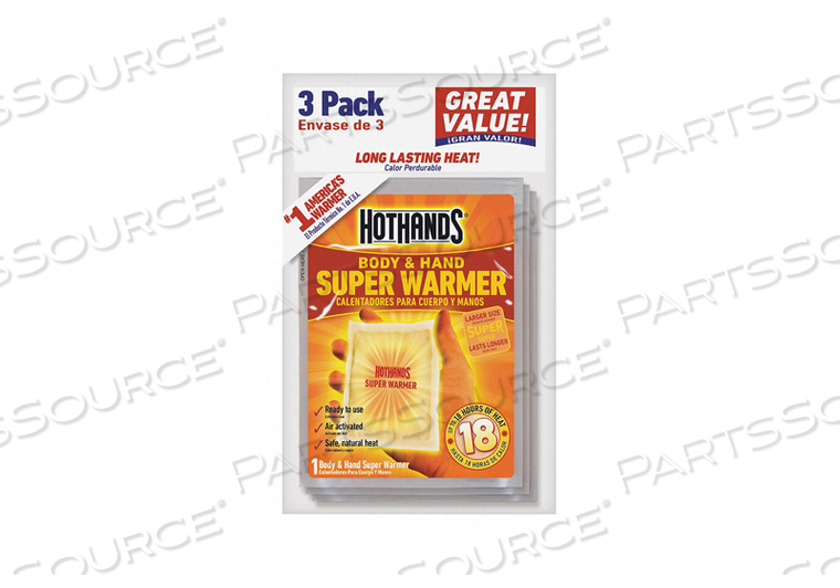 HAND WARMER 5IN. X 3-3/4 IN. PK3 by HotHands