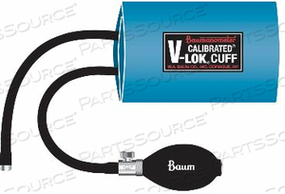 BLOOD PRESSURE CUFF AND BULB, BLUE, POLYESTER CUFF, 25 TO 35 CM CUFF by W.A. Baum Co., Inc.