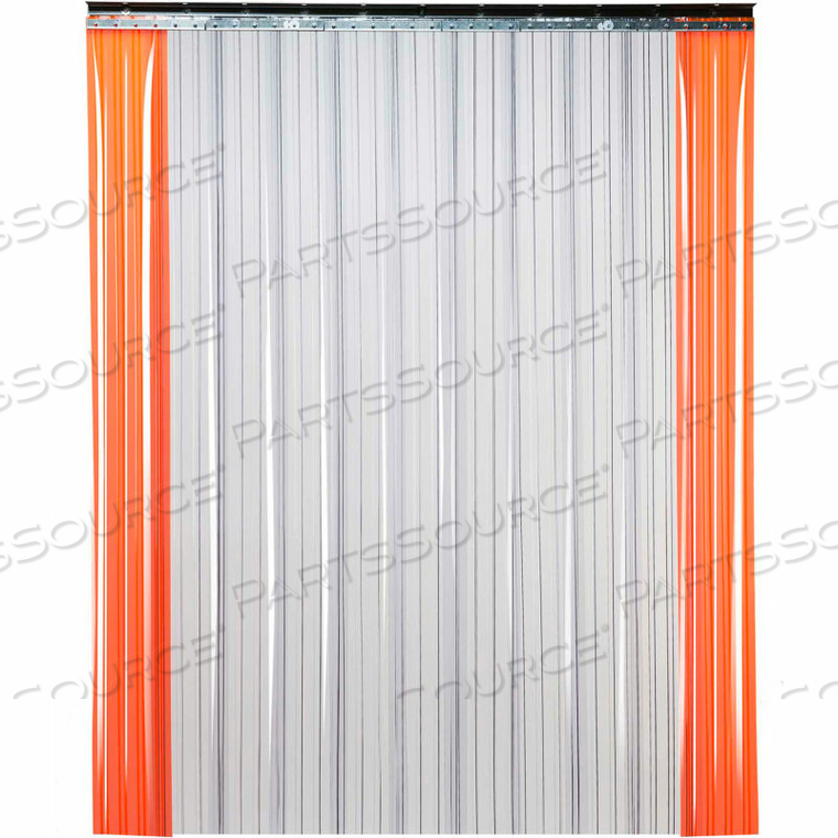 LOW TEMPERATURE STRIP DOOR - 8'W X 8'H - 8" RIBBED CLEAR PVC by TMI, LLC