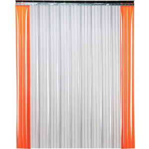 LOW TEMPERATURE STRIP DOOR - 8'W X 8'H - 8" RIBBED CLEAR PVC by TMI, LLC