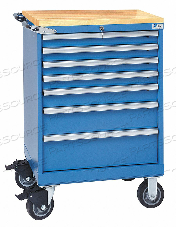 MOD DRWR CAB 43-1/4 H 7 DRWR BRIGHT BLUE by Lista MOD DRWR CAB 43-1/4 H 7 DRWR BRIGHT BLUE by Lista