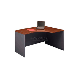 RIGHT HAND WOOD DESK WITH BOW FRONT - HANSEN CHERRY - SERIES C by Bush Industries