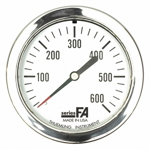 PRESSURE GAUGE 0 TO 600 PSI 2-1/2 DIAL by Thuemling Instrument Group