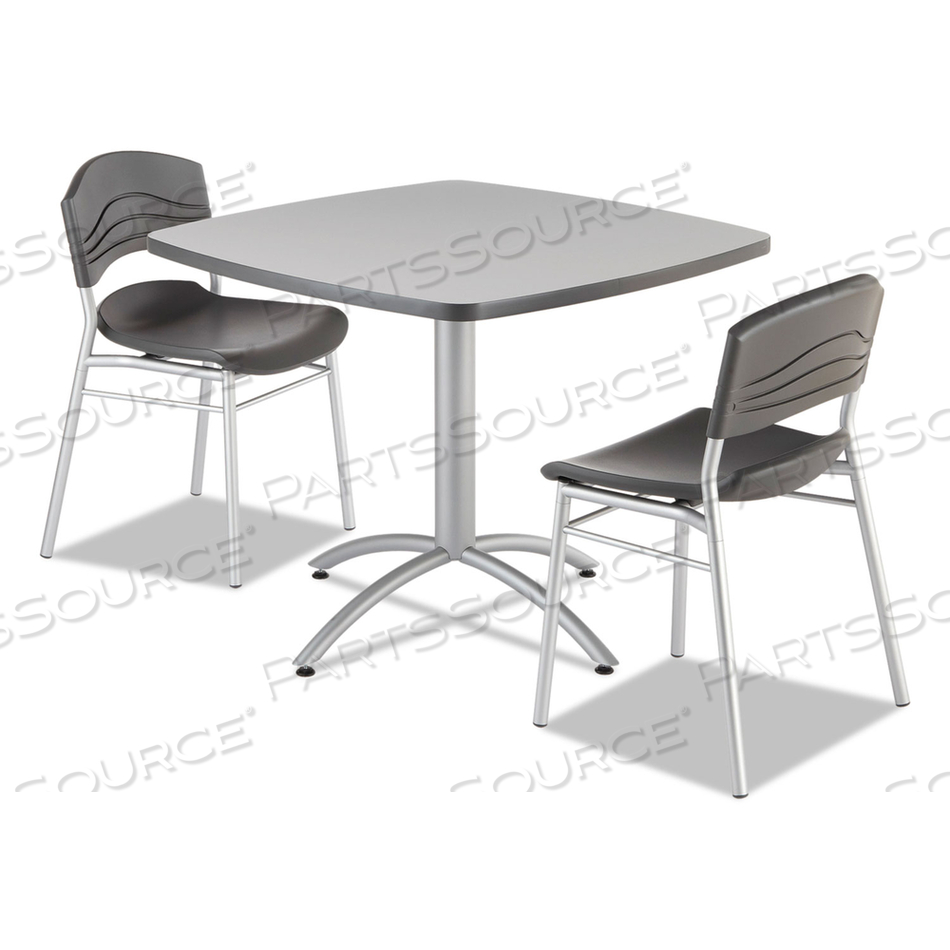CAFE TABLE SQUARE 30 IN H GRAY by Iceberg Enterprises CAFE TABLE SQUARE 30 IN H GRAY by Iceberg Enterprises
