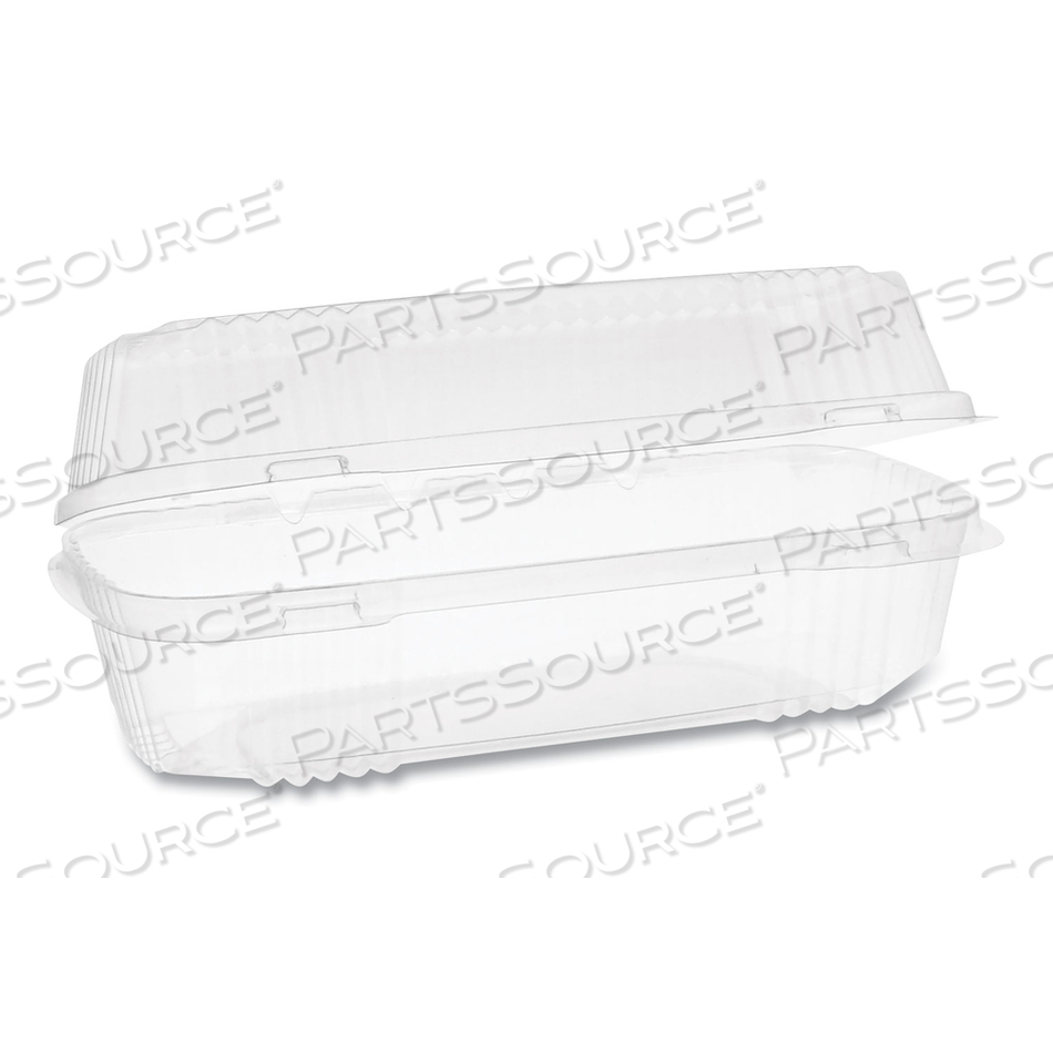 CLEARVIEW SMARTLOCK HINGED LID CONTAINER, HOAGIE CONTAINER, 27 OZ, 9.25 X 4.5 X 3, CLEAR, PLASTIC by Pactiv