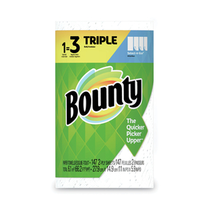 SELECT-A-SIZE KITCHEN ROLL PAPER TOWELS, 2-PLY, WHITE, 5.9 X 11, 147 SHEETS/ROLL, 12 ROLLS/CARTON by Bounty