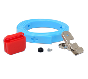 CLEANGRIP ANTI-LIGATURE TETHER WITH SECURITY CLIP AND ADAPTER, BLUE, 6' by Crest Healthcare CLEANGRIP ANTI-LIGATURE TETHER WITH SECURITY CLIP AND ADAPTER, BLUE, 6' by Crest Healthcare