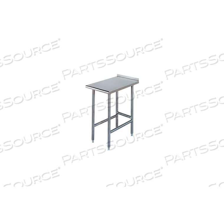 16 GAUGE EQUIPMENT FILLER TABLE 304 STAINLESS STEEL - OPEN BASE 24"W X 18"D 