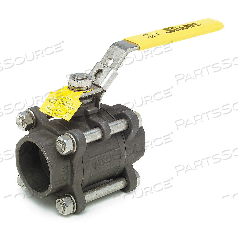SHARPE VALVES MANUAL TWO-WAY BALL VALVE, 3/4 IN, CARBON STEEL, STRAIGHT, SOCKET X SOCKET, LEVER by Approved Vendor