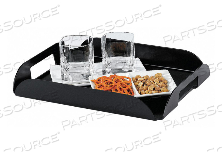 COFFEE TRAY RECTANGLE BLACK PLASTIC by Hospitality 1 Source