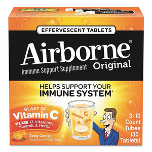 IMMUNE SUPPORT EFFERVESCENT TABLET, ZESTY ORANGE by Airborne