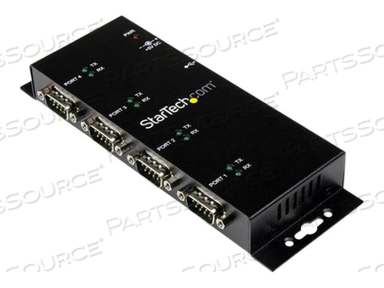 4 PORT USB TO RS232 SERIAL DB9 ADAPTER HUB - SERIAL ADAPTER - USB 2.0 - RS-232 X 4 - BLACK by StarTech.com Ltd. 4 PORT USB TO RS232 SERIAL DB9 ADAPTER HUB - SERIAL ADAPTER - USB 2.0 - RS-232 X 4 - BLACK by StarTech.com Ltd.