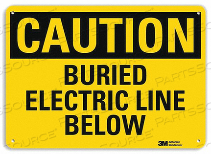 SAFETY SIGN BURIED ELECTRIC LINE 7IN.H by Lyle Signs Inc.
