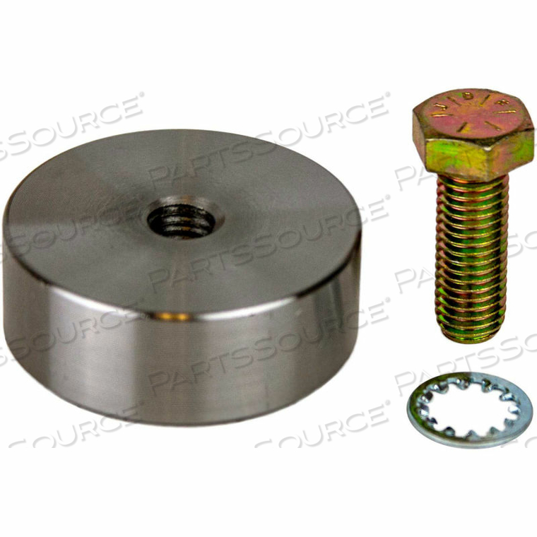 MEGA SWIVEL WELD-ON PUCK, STEEL, WITH BOLT & WASHER, STEEL, 130-420 LBS. CAPACITY 