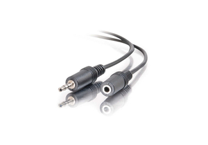 3FT 3.5MM STEREO MALE/FEMALE AUDIO EXTENSION CABLE - BLACK by Legrand AV (C2G) 3FT 3.5MM STEREO MALE/FEMALE AUDIO EXTENSION CABLE - BLACK by Legrand AV (C2G)