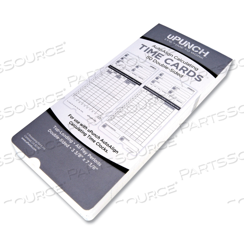 TIME CLOCK CARDS FOR UPUNCH HN4000, TWO SIDES, 7.37 X 3.37 by uPunch
