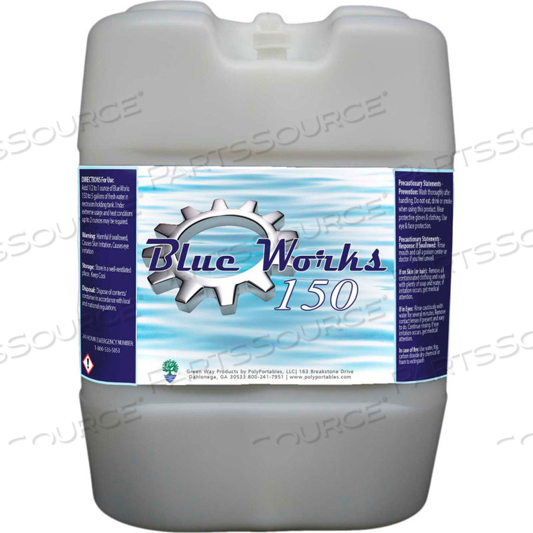 BLUE WORKS 150 LIQUID DEODORIZER, 5 GALLON PAIL by Poly Portables LLC