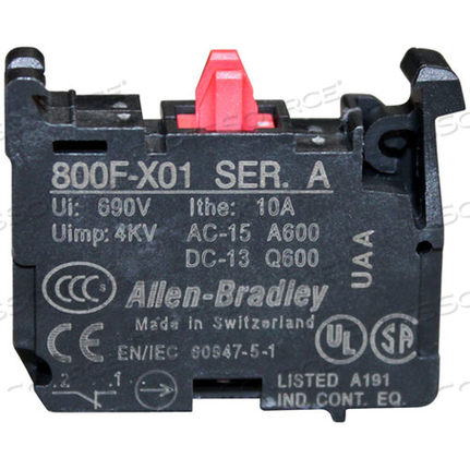 PUSH BUTTON CONTACT OFF (RED) by Accutemp