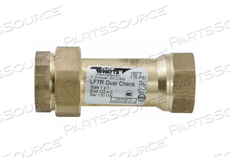 DUAL CHECK VALVE BRONZE 1 FNPT by Watts Regulator Co.
