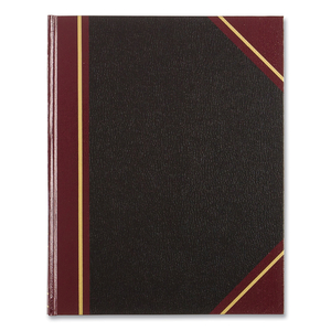 TEXTHIDE EYE-EASE RECORD BOOK, BLACK/BURGUNDY/GOLD COVER, 10.38 X 8.38 SHEETS, 300 SHEETS/BOOK by National