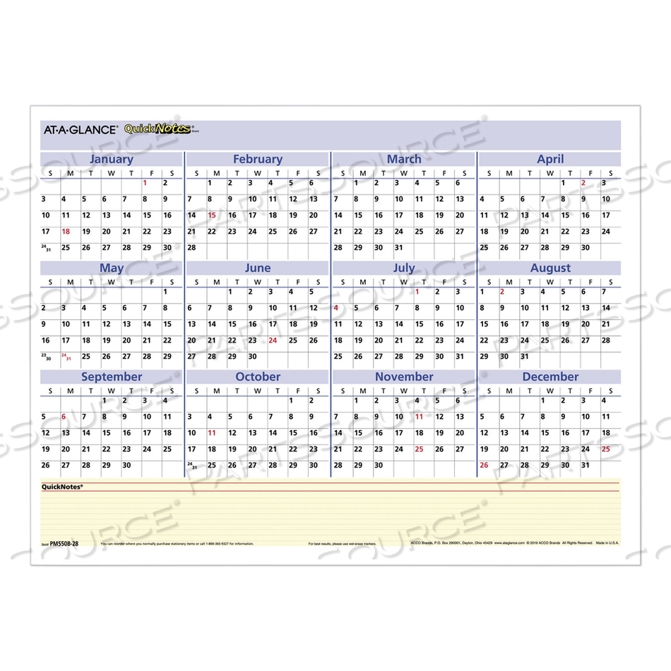 QUICKNOTES MINI ERASABLE WALL PLANNER, 16 X 12, WHITE/BLUE/YELLOW SHEETS, 12-MONTH (JAN TO DEC): 2023 by At-A-Glance QUICKNOTES MINI ERASABLE WALL PLANNER, 16 X 12, WHITE/BLUE/YELLOW SHEETS, 12-MONTH (JAN TO DEC): 2023 by At-A-Glance