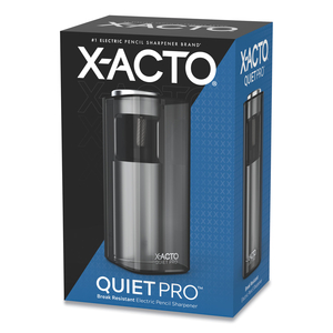 MODEL 1612 QUIET PRO ELECTRIC PENCIL SHARPENER, AC-POWERED, 3 X 5 X 9, BLACK/SILVER/SMOKE by X-Acto