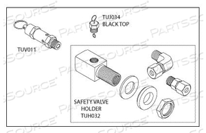 SAFETY VALVE HOLDER KIT (37 PSI) 