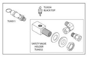 SAFETY VALVE HOLDER KIT (37 PSI) by Approved Vendor