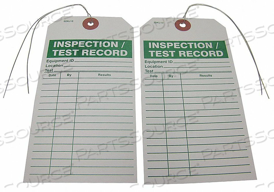 INSPECTION/TEST RECORD TAG 3 IN W PK25 by Badger Tag & Label Corporation INSPECTION/TEST RECORD TAG 3 IN W PK25 by Badger Tag & Label Corporation
